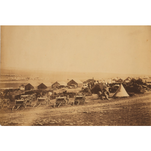 Artillery Waggons i.e., Wagons, View Looking Towards Balaclava, 1855