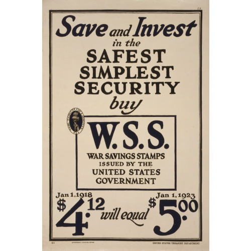 War Savings Stamps Issued by the U.S. Government, 1917