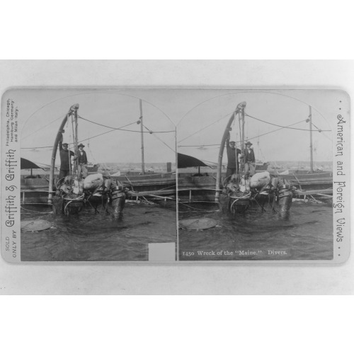 Wreck Of The Maine.--Divers, 1898