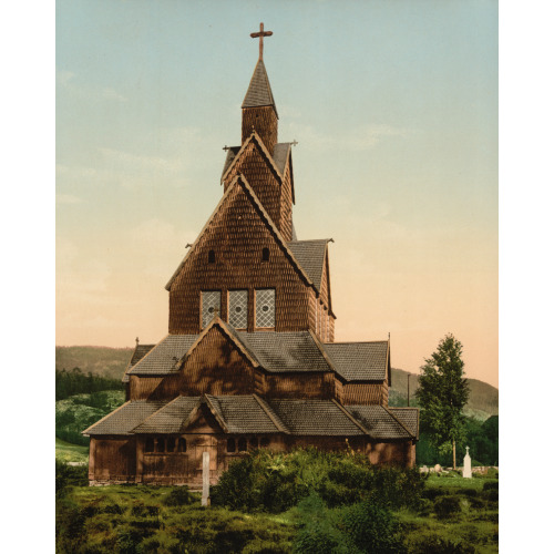 Hitterdals Church, Telemarken (I.e, Telemark), Norway, circa 1890