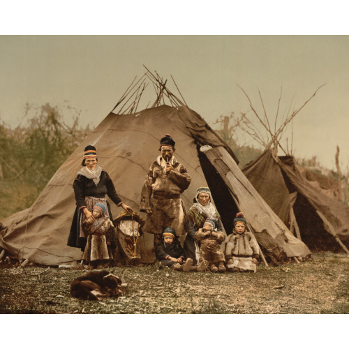 A Lapp Family, Norway, circa 1890