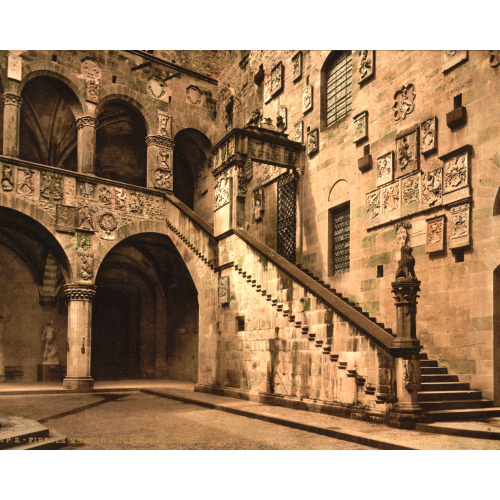 Royal Museum, The Court (I.E. Bargello Museum, The Courtyard), Florence, Italy, circa 1890
