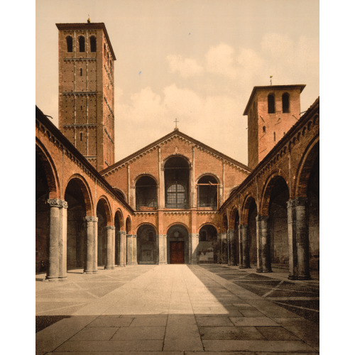 St. Ambrosius Church (I.E. Sant' Ambrogio), Milan, Italy, circa 1890