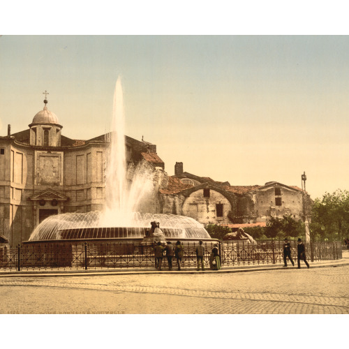 New Fountain And Diocletian's Spring, Rome, Italy, circa 1890