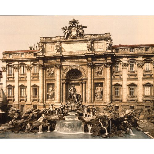 Fountain Of Trevi, Rome, Italy, circa 1890