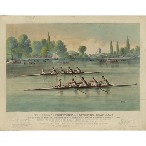 The Great International University Boat Race On The River Thames (England) From Putney To...