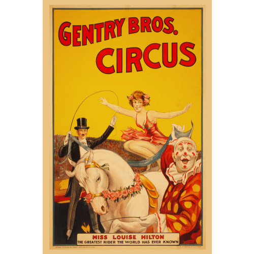 Gentry Bros. Circus, Miss Louise Hilton, circa 1920-1940