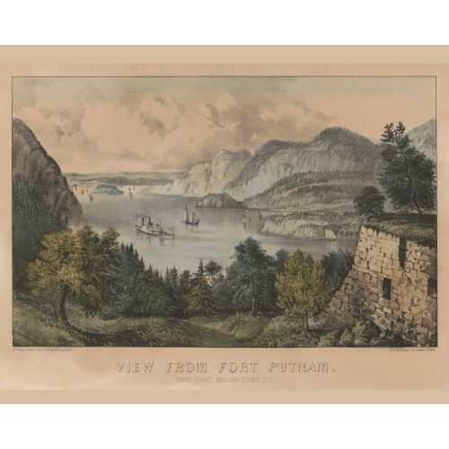 View From Fort Putnam: West Point Hudson River, New York, circa 1856