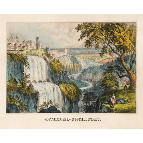 Waterfall--Tivoli, Italy, circa 1856