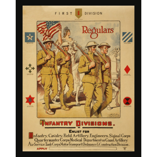 First Division, Regulars - Infantry Divisions - Enlist For Infantry, Cavalry, Field Artillery, 1919