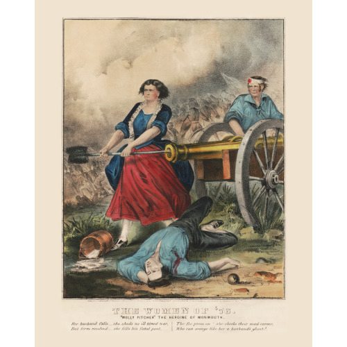 Women of 76, Molly Pitcher, Heroine of Monmouth, circa 1856
