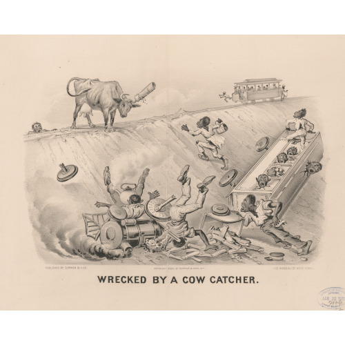 Wrecked By A Cow Catcher, 1885
