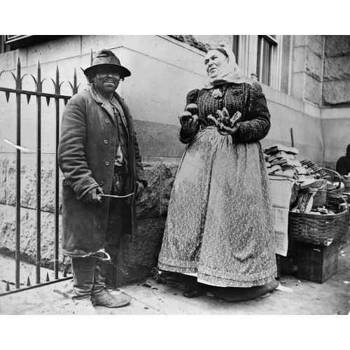 Street Types Of New York City: Emigrant And Pretzel Vendor, 1896