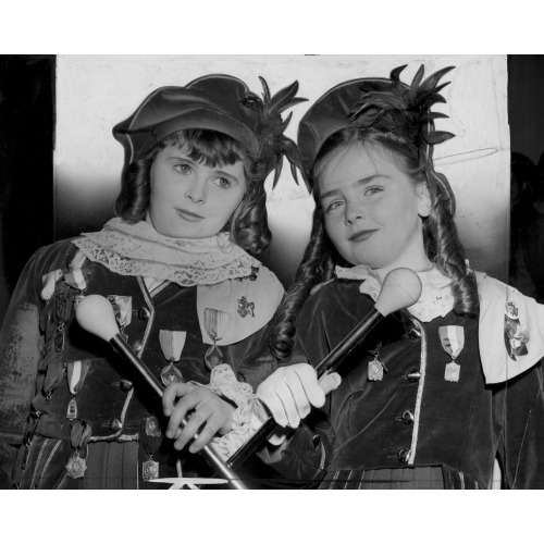 Two Of The Lassies From Bob Barrett's Pipers And Drummers--Josephine Barrett Age 10 And Madeline...