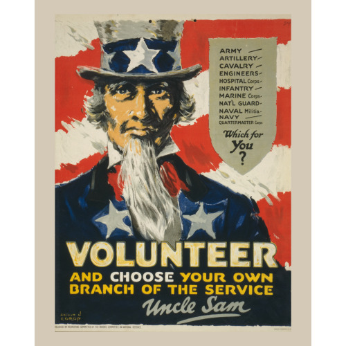 Volunteer, And Choose Your Own Branch Of The Service - Uncle Sam, 1917
