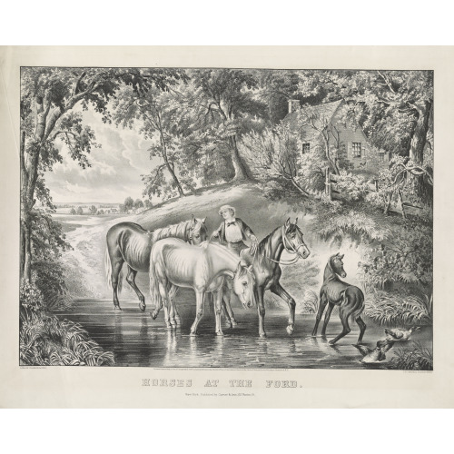 Horses At The Ford, 1867