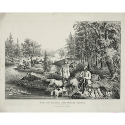 Hunting Fishing And Forest Scenes: Good Luck All Around, 1867