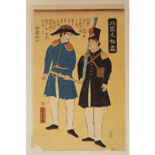 Gaikoku Jinbutsu Zukushi - Amerika, 1861