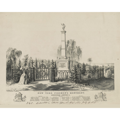 New York Firemen's Monument: Greenwood Cemetery I.L., 1855