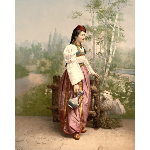 Girl Of Sarajevo, Bosnia, Austro-Hungary, circa 1890