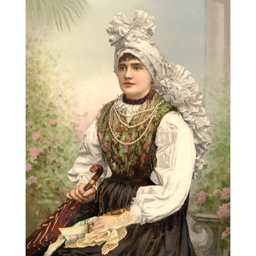 Girls In Native Costume, Carniola, Austro-Hungary, circa 1890