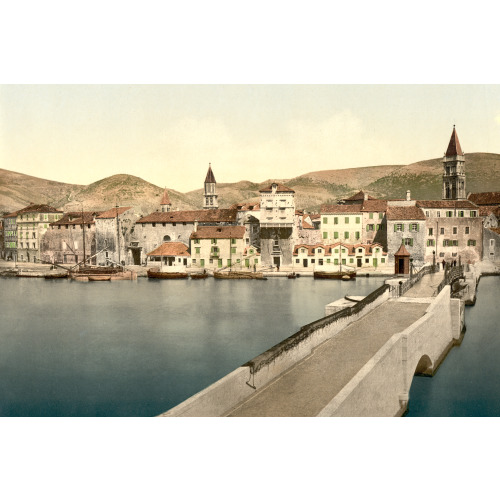 Trau, The Ciero Bridge, Dalmatia, Austro-Hungary, circa 1890