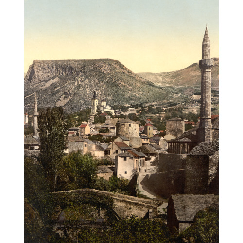 Mostar, Muhlen Bridge, Herzegowina, Austro-Hungary, circa 1890