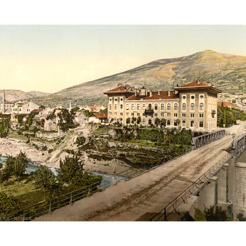 Mostar, Narenta Hotel, Herzegowina, Austro-Hungary, circa 1890