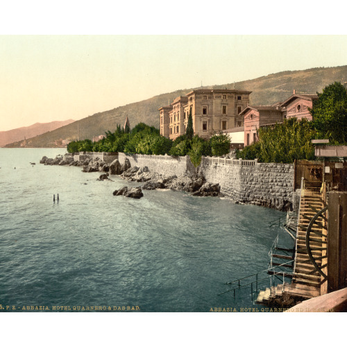 Abbazia, Hotel Quarnero And The Baths, Istria, Austro-Hungary, circa 1890