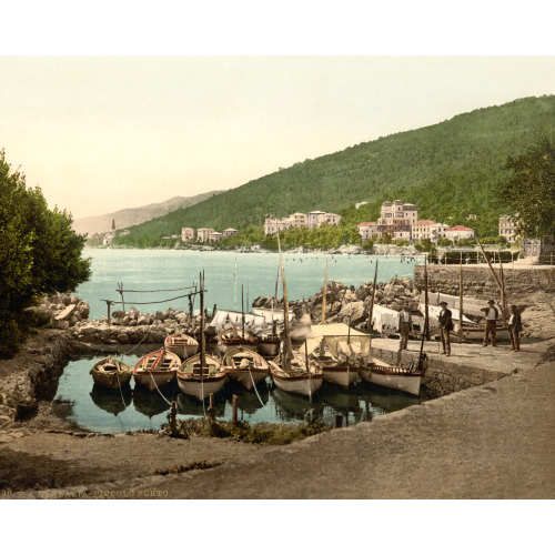Abbazia, Small Harbor, Istria, Austro-Hungary, circa 1890