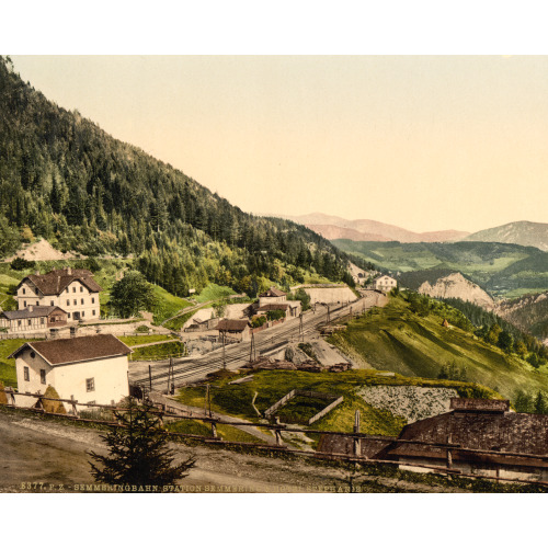 Semmering Railway, Semmering Station And Hotel Stephanie, Styria, Austro-Hungary, circa 1890