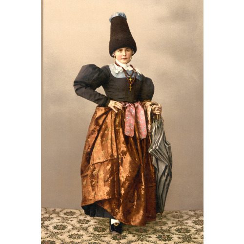 A Girl Of Grodenthal (I.E., Grodertal), Tyrol, Austro-Hungary, circa 1890