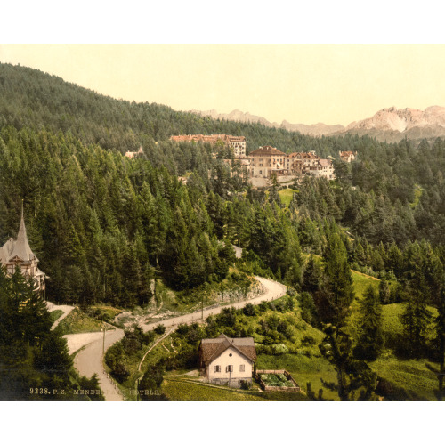 Mendelpass, With The Hotels, Tyrol, Austro-Hungary, circa 1890