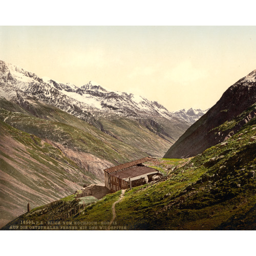 Oetz Valley, View From Hochjoch Hotel With The Wildspitze, Tyrol, Austro-Hungary, circa 1890