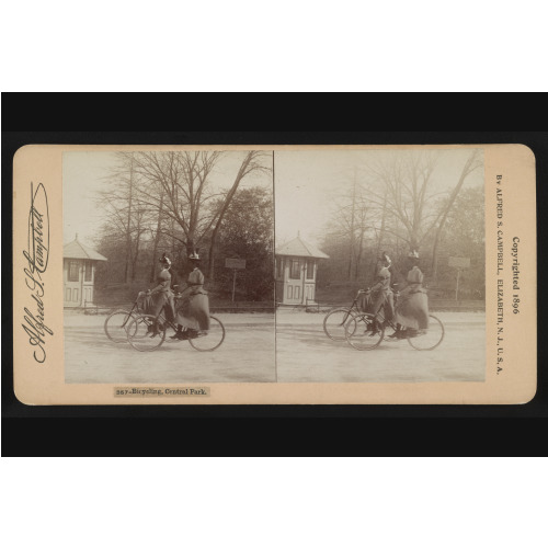 Bicycling, Central Park, New York, 1896