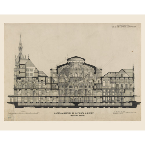 Library Of Congress (National Library), Judiciary Square Site, Washington, D.C. (Preliminary...