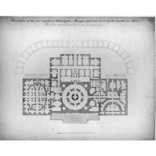 United States Capitol, Washington, D.C. Foundation Plan, circa 1832