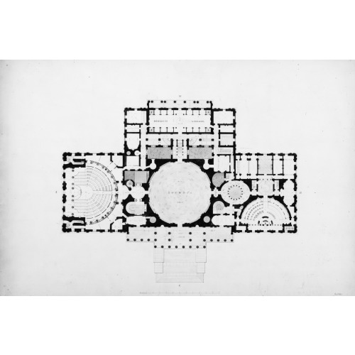 United States Capitol, Washington, D.C. First Floor With Rotunda, Senate Chamber And Library...