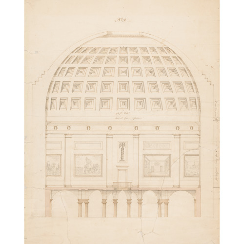 United States Capitol, Washington, D.C. Rotunda, Section, circa 1819