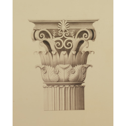 United States Capitol, Washington, D.C. Column Capital Variation With Tobacco, circa 1819