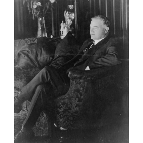 Herbert Hoover, Seated On Sofa, Facing Left, 1929