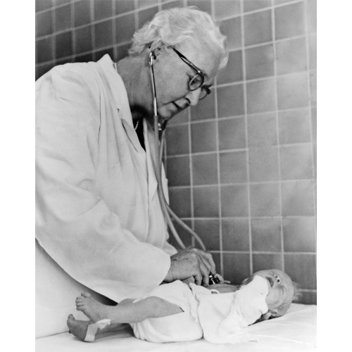 Dr. Virginia Apgar Welcoming World's Newest Guest, 1966