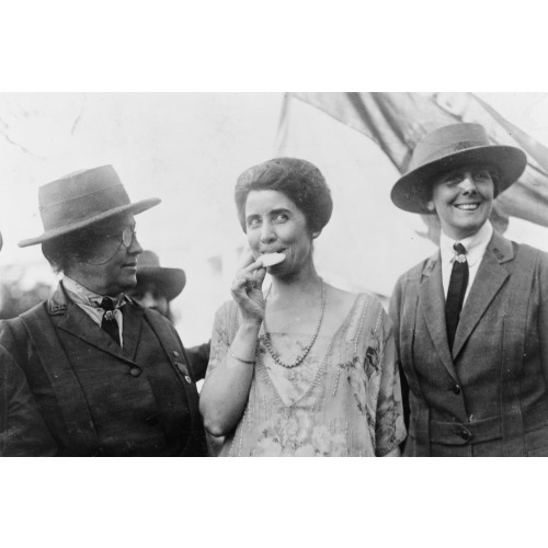 Mrs. Coolidge Eating Cookies Presented By A New York Girl Scout Troop, 1923