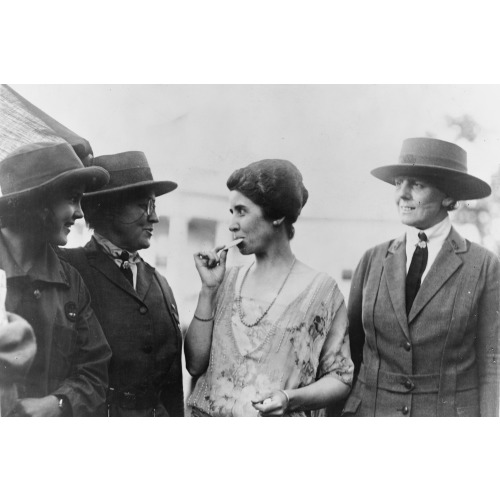 Mrs. Coolidge Eating Cookies Presented By A New York Girl Scout Troop, 1923