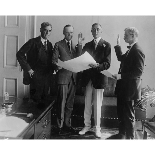 Swearing Of C. Bascom Slemp As Secretary To Pres. Coolidge, 1923