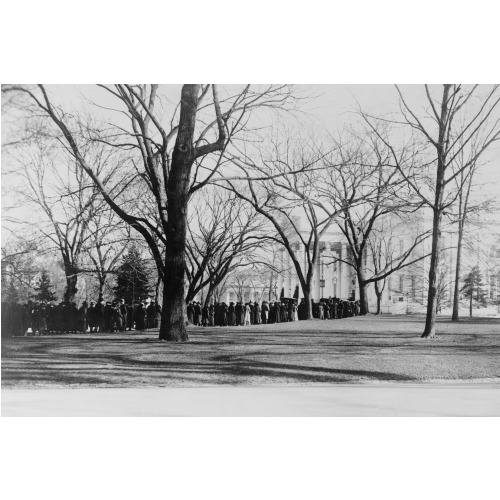 Line Waiting Admission To The White House Today, 1922