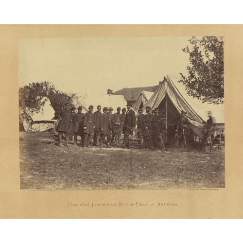 President Lincoln On Battle-Field Of Antietam, October, 1862
