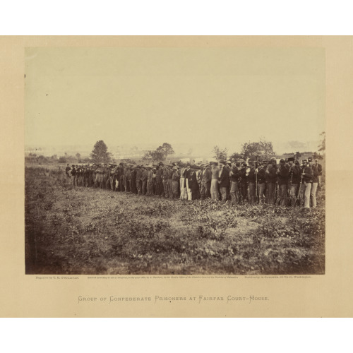 Group Of Confederate Prisoners At Fairfax Court-House, 1863