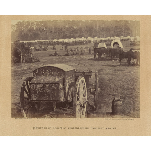 Inspection Of Troops At Cumberlanding Sic, Pamunkey, Virginia, 1862