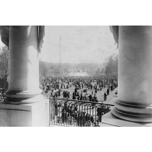 Easter Egg Rolling At The White House Today, View From The South Portico Looking Toward The...